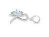 Moonstone & White Topaz Alphabet R Pendant RBM-RDA-18.