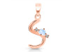 Moonstone & White Topaz Alphabet S Pendant RBM-RDA-19.