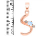 Moonstone & White Topaz Alphabet S Pendant RBM-RDA-19.