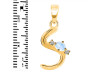Moonstone & White Topaz Alphabet S Pendant RBM-RDA-19.