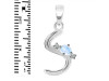 Moonstone & White Topaz Alphabet S Pendant RBM-RDA-19.