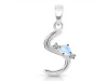 Moonstone & White Topaz Alphabet S Pendant RBM-RDA-19.