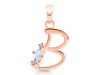 Moonstone & White Topaz Alphabet B Pendant RBM-RDA-2.