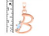 Moonstone & White Topaz Alphabet B Pendant RBM-RDA-2.