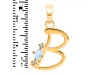 Moonstone & White Topaz Alphabet B Pendant RBM-RDA-2.
