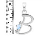 Moonstone & White Topaz Alphabet B Pendant RBM-RDA-2.