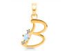 Moonstone & White Topaz Alphabet B Pendant RBM-RDA-2.