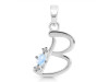 Moonstone & White Topaz Alphabet B Pendant RBM-RDA-2.