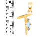 Moonstone & White Topaz Alphabet T Pendant RBM-RDA-20.