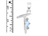 Moonstone & White Topaz Alphabet T Pendant RBM-RDA-20.