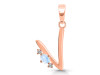 Moonstone & White Topaz Alphabet V Pendant RBM-RDA-22.