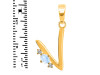 Moonstone & White Topaz Alphabet V Pendant RBM-RDA-22.