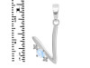 Moonstone & White Topaz Alphabet V Pendant RBM-RDA-22.