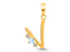 Moonstone & White Topaz Alphabet V Pendant RBM-RDA-22.
