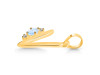 Moonstone & White Topaz Alphabet V Pendant RBM-RDA-22.