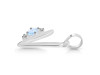 Moonstone & White Topaz Alphabet V Pendant RBM-RDA-22.