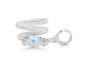 Moonstone & White Topaz Alphabet W Pendant RBM-RDA-23.