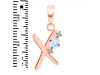 Moonstone & White Topaz Alphabet X Pendant RBM-RDA-24.