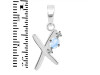 Moonstone & White Topaz Alphabet X Pendant RBM-RDA-24.