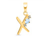 Moonstone & White Topaz Alphabet X Pendant RBM-RDA-24.