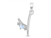 Moonstone & White Topaz Alphabet Y Pendant RBM-RDA-25.