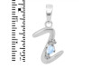 Moonstone & White Topaz Alphabet Z Pendant RBM-RDA-26.