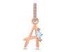 Moonstone & White Topaz Alphabet A Pendant RBM-RDA-27.