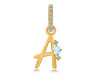 Moonstone & White Topaz Alphabet A Pendant RBM-RDA-27.