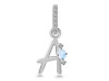 Moonstone & White Topaz Alphabet A Pendant RBM-RDA-27.