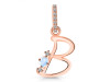 Moonstone & White Topaz Alphabet B Pendant RBM-RDA-28.