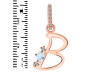 Moonstone & White Topaz Alphabet B Pendant RBM-RDA-28.