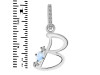 Moonstone & White Topaz Alphabet B Pendant RBM-RDA-28.
