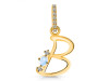 Moonstone & White Topaz Alphabet B Pendant RBM-RDA-28.