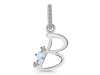 Moonstone & White Topaz Alphabet B Pendant RBM-RDA-28.