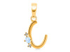 Moonstone & White Topaz Alphabet C Pendant RBM-RDA-3.