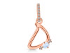 Moonstone & White Topaz Alphabet D Pendant RBM-RDA-30.