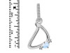Moonstone & White Topaz Alphabet D Pendant RBM-RDA-30.