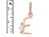 Moonstone & White Topaz Alphabet E Pendant RBM-RDA-31.