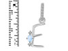 Moonstone & White Topaz Alphabet E Pendant RBM-RDA-31.