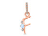 Moonstone & White Topaz Alphabet F Pendant RBM-RDA-32.