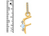 Moonstone & White Topaz Alphabet F Pendant RBM-RDA-32.