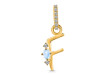 Moonstone & White Topaz Alphabet F Pendant RBM-RDA-32.