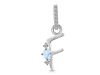 Moonstone & White Topaz Alphabet F Pendant RBM-RDA-32.