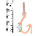 Moonstone & White Topaz Alphabet G Pendant RBM-RDA-33.