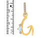 Moonstone & White Topaz Alphabet G Pendant RBM-RDA-33.