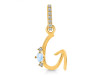 Moonstone & White Topaz Alphabet G Pendant RBM-RDA-33.