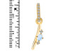 Moonstone & White Topaz Alphabet I Pendant RBM-RDA-35.