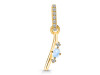 Moonstone & White Topaz Alphabet I Pendant RBM-RDA-35.