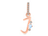 Moonstone & White Topaz Alphabet J Pendant RBM-RDA-36.