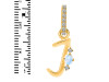 Moonstone & White Topaz Alphabet J Pendant RBM-RDA-36.